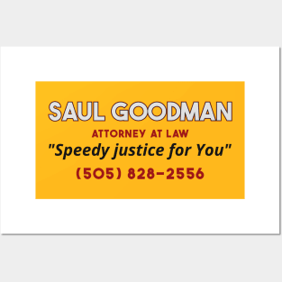 Saul Goodman Attorney at law Posters and Art